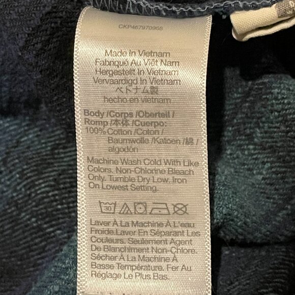 Madewell Plaid Button Down Shirt Green Blue Flannel Size M - Picture 4 of 5